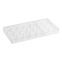 Pavoni Praline 21 Compartment Hexagon Polycarbonate Candy Mold PC15FR - 1 1/16" x 15/16" x 13/16" Cavities