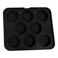 Pavoni PIASTRA45 8 Compartment Round Insert Plate for Cookmatic - 3 1/2" x 3/4" Cavities