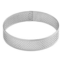 Pavoni Progetto Crostate Stainless Steel Micro-Perforated Tart Ring XF9020 - 3 1/2" x 3/4"