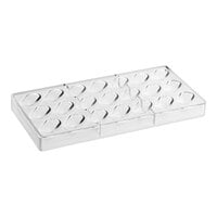 Pavoni Praline 21 Compartment Oblong Polycarbonate Candy Mold PC46FR - 1 1/2" x 3/4" x 5/8" Cavities