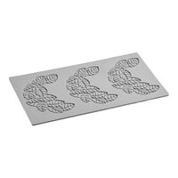 Pavoni Pavodecor 3 Compartment Leaves Silicone Baking Mold PR001S - 5 1/2" x 3 15/16" x 1/16" Cavities