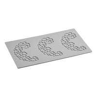 Pavoni Pavodecor 3 Compartment Heart Silicone Baking Mold PR007S - 5 3/8" x 2 15/16" x 1/16" Cavities