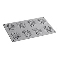 Pavoni Gourmand 8 Compartment Coral Silicone Baking Mold GG027S - 2 15/16" x 2 5/16" x 1/16" Cavities