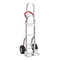 Lavex 550 lb. Aluminum Straight Back Hand Truck with 10" Pneumatic Wheels and Stair Climbers