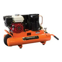 Industrial Air Contractor 8 Gallon Portable Steel Gas-Powered Single-Stage Wheelbarrow Air Compressor with Twin-Cylinder Pump CTA5590856.01 - 5.5 hp