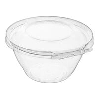 Inline Plastics Safe-T-Fresh 32 oz. Tamper-Resistant, Tamper-Evident Bowl with Hinged Dome Lid - 150/Case