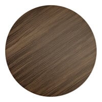 Lancaster Table & Seating Round Thermo-Formed MDF Table Top with Dark Walnut Finish