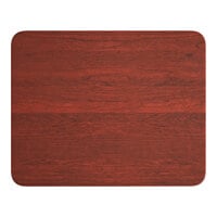 Lancaster Table & Seating Rectangular Thermo-Formed MDF Table Top with Red Mahogany Finish