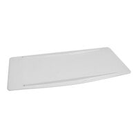 Bon Chef Futura 20" x 10" Matte White Sandstone Finish Rectangular Aluminum Serving Platter