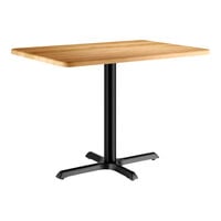 Lancaster Table & Seating 30" x 42" Rectangular Thermo-Formed MDF Standard Height Table with Maple Finish