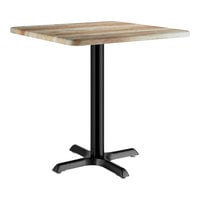 Lancaster Table & Seating 30" x 30" Square Thermo-Formed MDF Standard Height Table with Barnwood Finish