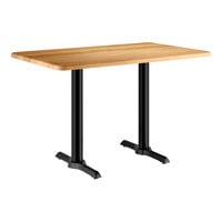 Lancaster Table & Seating 30" x 48" Rectangular Thermo-Formed MDF Standard Height Table with Maple Finish