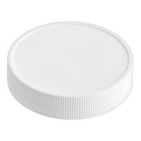 53/400 White Polypropylene Cap with Foam Liner - 100/Pack