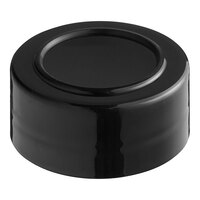43/485 Black Polypropylene Spice Cap with Foam Liner - 100/Pack