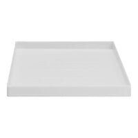 E.L. Mustee 95 DURAPAN 24 1/2" x 2 1/4" Square Thermoplastic Compact Washing Machine Pan with Side Outlet
