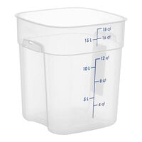 Cambro CamSquares® FreshPro 18 Qt. Translucent Square Polypropylene Food Storage Container