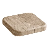Lancaster Table & Seating 8 inch x 8 inch Square Thermo-Formed MDF Table Top with Gray Wood Finish - Sample