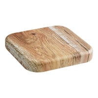 Lancaster Table & Seating 8 inch x 8 inch Square Thermo-Formed MDF Table Top with Barnwood Finish - Sample