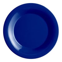 Acopa Foundations 10 5/8" Blue Wide Rim Melamine Plate - 12/Pack