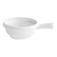 Acopa Foundations 10 oz. White Melamine Soup Bowl with Handle - 12/Pack