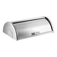 Choice Deluxe 8 Qt. Rectangular Roll Top Chrome Trim Chafer Cover