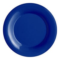 Acopa Foundations 9 1/4" Blue Wide Rim Melamine Plate - 12/Pack