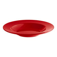 Acopa Foundations 16 oz. Red Wide Rim Melamine Pasta Bowl - 12/Pack