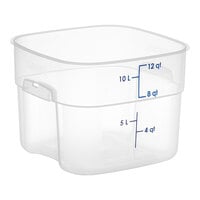 Cambro CamSquares® FreshPro 12 Qt. Translucent Square Polypropylene Food Storage Container