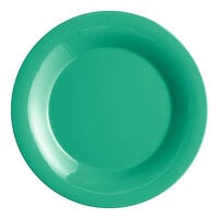 Acopa Foundations 11 3/4" Green Wide Rim Melamine Plate - 12/Pack