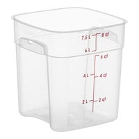Cambro CamSquares® FreshPro 8 Qt. Translucent Square Polypropylene Food Storage Container