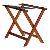 Lancaster Table & Seating Walnut Wood Folding Luggage Rack