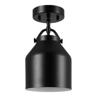 Globe Contemporary Matte Black Flush Mount Light - 120V, 60W
