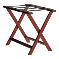 Lancaster Table & Seating Mahogany Wood Folding Luggage Rack