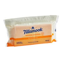 Tillamook Restaurant Sliced Medium Yellow Cheddar Cheese 2 lb. - 6/Case
