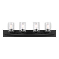 Canarm Hampton 32" Width Matte Black Vanity Light with Clear Glass - 120V, 60W