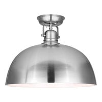 Canarm Polo Brushed Nickel Farmhouse Flush Mount Light - 120V, 100W