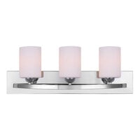 Canarm Hampton 24" Width Chrome Vanity Light with Flat Opal Glass - 120V, 100W