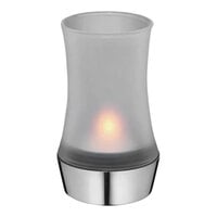 WMF by BauscherHepp Urban 3 5/16" x 5 5/16" Stainless Steel Tealight Holder with Frosted Glass Shade
