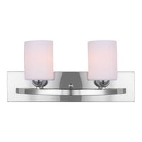 Canarm Hampton 18" Width Chrome Vanity Light with Flat Opal Glass - 120V, 100W