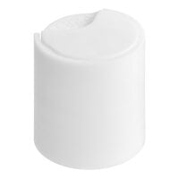 28/410 White Unlined Disc Top Lid - 100/Pack