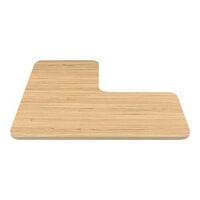 WMF Quadro 14 inch x 13 inch x 5/16 inch Melamine Wood Grain L-Shaped Plate