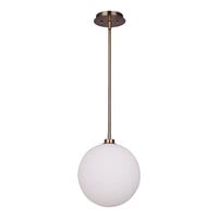 Canarm Simone Gold Pendant Light with Flat Opal Glass - 120V, 60W