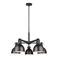 Canarm Polo Matte Black Farmhouse Chandelier - 120V, 60W