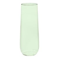 Tossware POP 9 oz. Plastic Mint Green Flute Glass - 252/Case