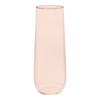 Tossware POP 9 oz. Plastic Coral Pink Flute Glass - 252/Case
