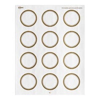 Avery® 2" Round Matte White Easy Peel Permanent Printable Label with Metallic Gold Border - 120/Pack