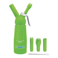 Whip-It Armor 0.33 Liter Green Rubber-Coated Aluminum Whipper DC-Amr-Q09R