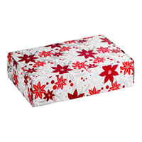 7 1/4" x 4 5/8" x 1 3/4" 1-Piece 1 1/2 lb. Contemporary Poinsettia / Holiday Candy Box - 250/Case