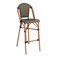 Lancaster Table & Seating Brown Teslin Outdoor Side Barstool