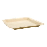 Front of the House Servewise 8" Compostable Wood Square Plate - 200/Case